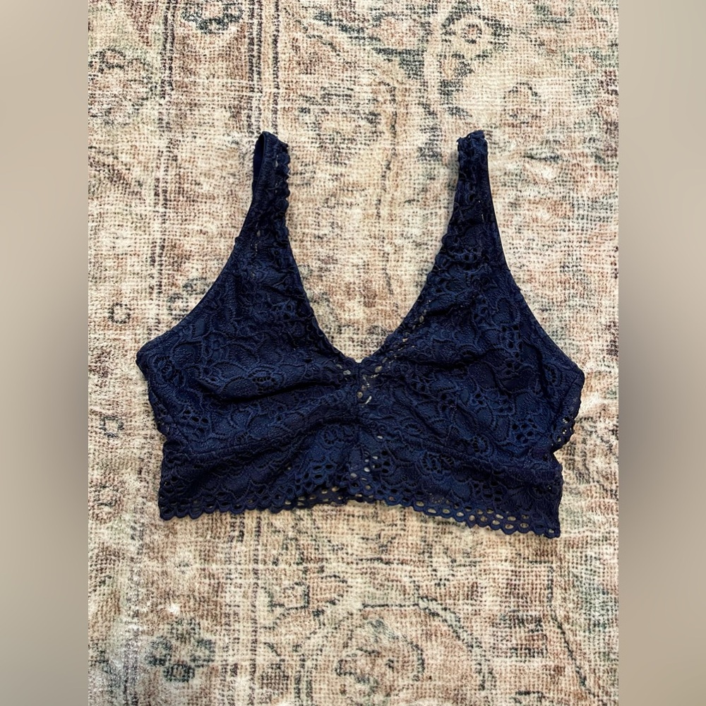 Aerie Navy Blue Bralette Women’s Size Large